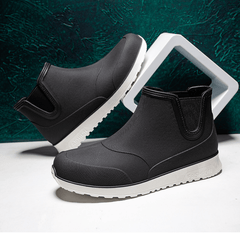 Men's Waterproof Ankle Rain Boots Non-Slip Outdoor Footwear