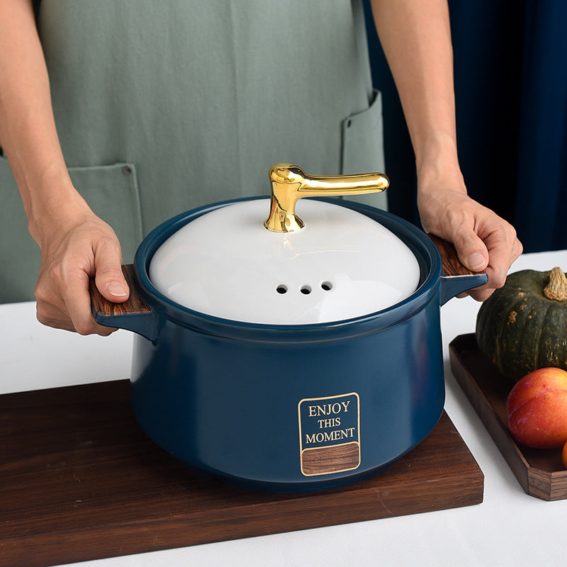 Dutch Oven Ceramic Casserole Pot Induction Cooker Gas Stove Durable Clay Pot
