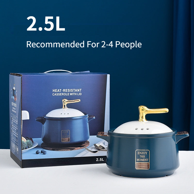 Dutch Oven Ceramic Casserole Pot Induction Cooker Gas Stove Durable Clay Pot