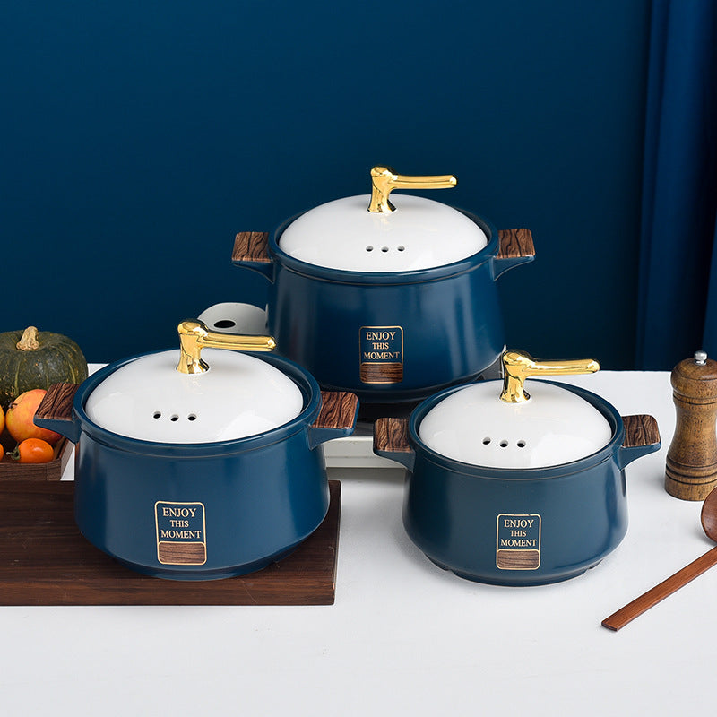 Dutch Oven Ceramic Casserole Pot Induction Cooker Gas Stove Durable Clay Pot