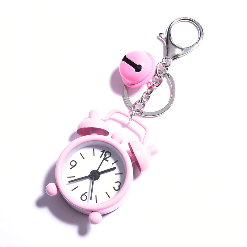 Mini Alarm Clock Car Keychain Bag Pendant Ornament Key Chain Couple Gift