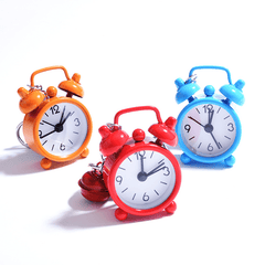 Mini Alarm Clock Car Keychain Bag Pendant Ornament Key Chain Couple Gift