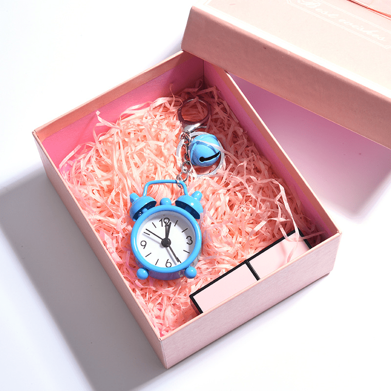 Mini Alarm Clock Car Keychain Bag Pendant Ornament Key Chain Couple Gift