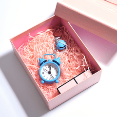 Mini Alarm Clock Car Keychain Bag Pendant Ornament Key Chain Couple Gift