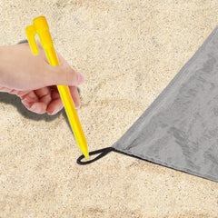 Beach Blanket Quick Drying Soft Pocket Beach Mat Waterproof Picnic Blanket