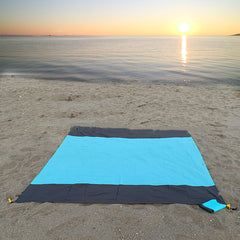 Beach Blanket Quick Drying Soft Pocket Beach Mat Waterproof Picnic Blanket