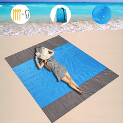 Beach Blanket Quick Drying Soft Pocket Beach Mat Waterproof Picnic Blanket