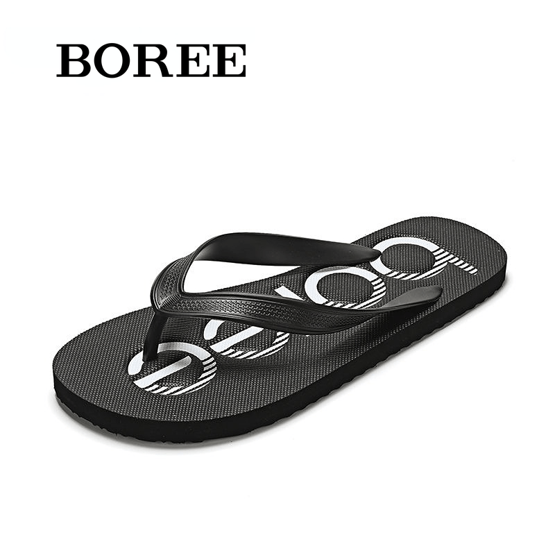 BOREE Men's Breathable Flip Flops Non slip Casual Indoor Home Slippers Shoes