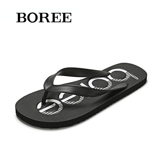 BOREE Men's Breathable Flip Flops Non slip Casual Indoor Home Slippers Shoes