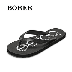 BOREE Men's Breathable Flip Flops Non slip Casual Indoor Home Slippers Shoes