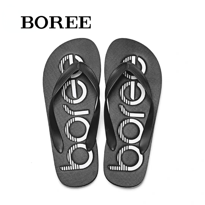 BOREE Men's Breathable Flip Flops Non slip Casual Indoor Home Slippers Shoes