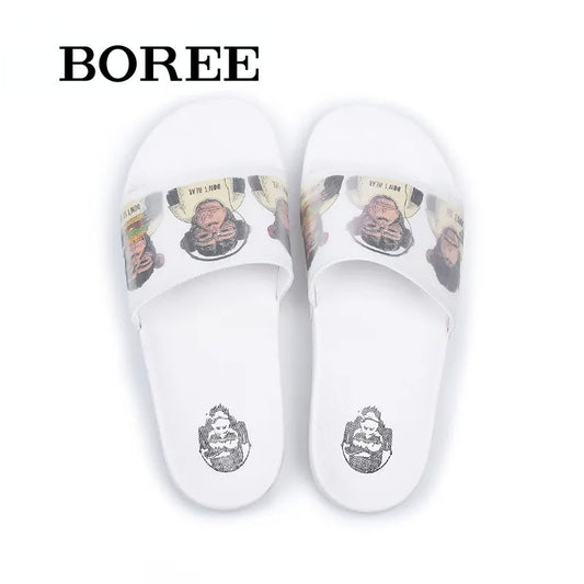 BOREE Men's Monkey Printed Slippers Casual Indoor Home Shoes For Summer