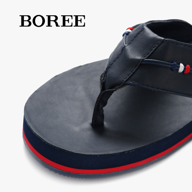 BOREE Men's Breathable Flip Flops Non slip Casual Home Slippers Shoes