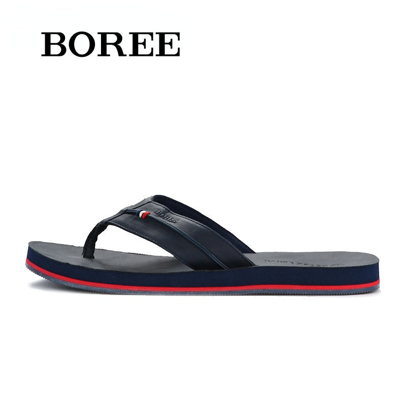 BOREE Men's Breathable Flip Flops Non slip Casual Home Slippers Shoes