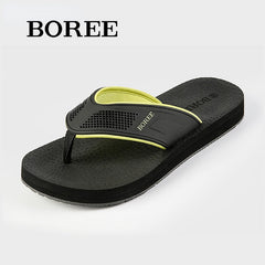 BOREE Men's Breathable Flip Flops Non slip Casual Indoor Home Slippers Shoes
