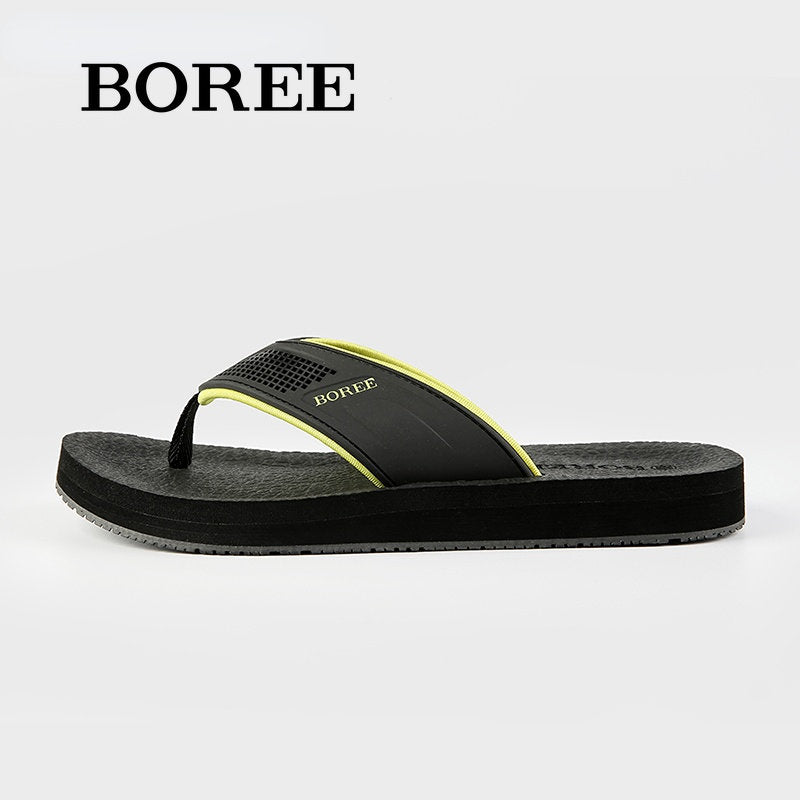 BOREE Men's Breathable Flip Flops Non slip Casual Indoor Home Slippers Shoes