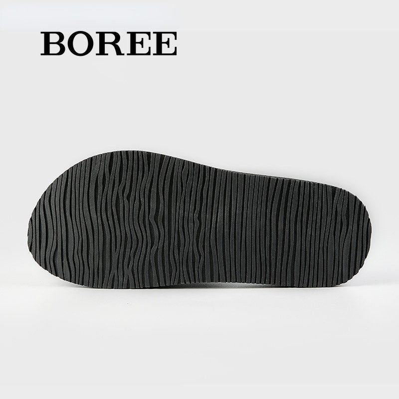 BOREE Men's Breathable Flip Flops Non slip Casual Indoor Home Slippers Shoes