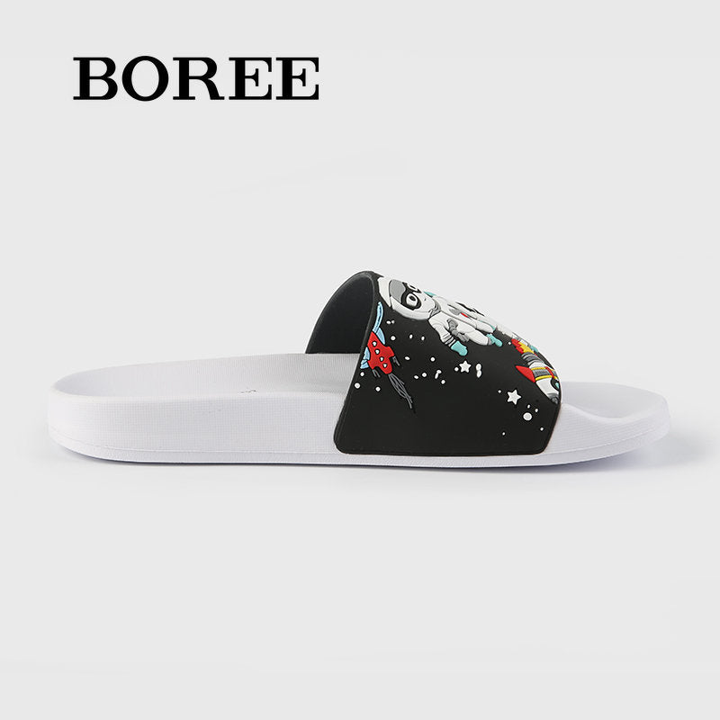 BOREE Astronaut Printed Slippers Non slip Breathable Indoor Home Shoes
