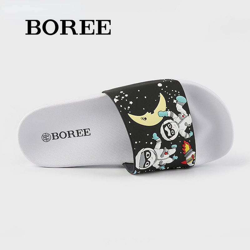 BOREE Astronaut Printed Slippers Non slip Breathable Indoor Home Shoes