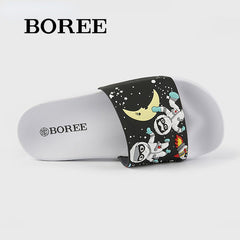 BOREE Astronaut Printed Slippers Non slip Breathable Indoor Home Shoes