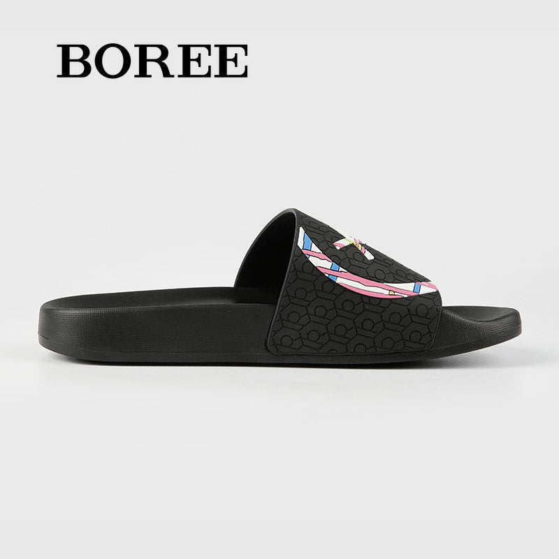 BOREE Men's Funny Face Slippers Non-slip & Comfortable
