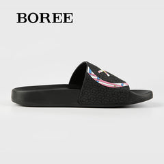 BOREE Men's Funny Face Slippers Non-slip & Comfortable
