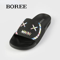 BOREE Men's Funny Face Slippers Non-slip & Comfortable