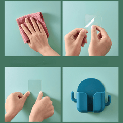 Wall Mounted Adhesive Mobile Phone Charging Storage Rack