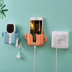 Wall Mounted Adhesive Mobile Phone Charging Storage Rack
