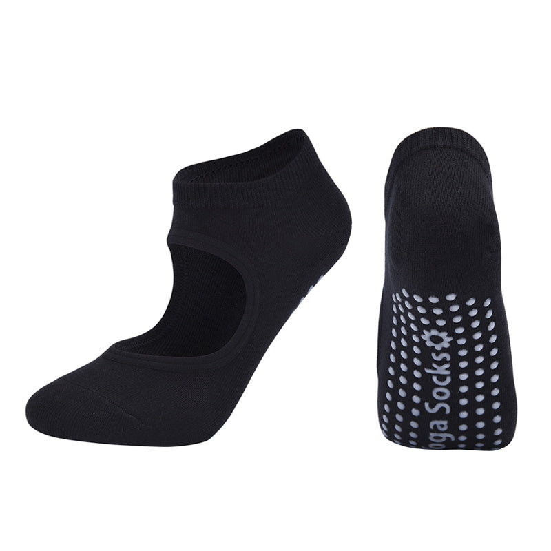 Breathable Anti slip Short Crew Socks with Grip for Yoga Pilates Barre Ballet