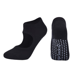 Breathable Anti slip Short Crew Socks with Grip for Yoga Pilates Barre Ballet