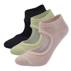 Breathable Anti slip Short Crew Socks with Grip for Yoga Pilates Barre Ballet