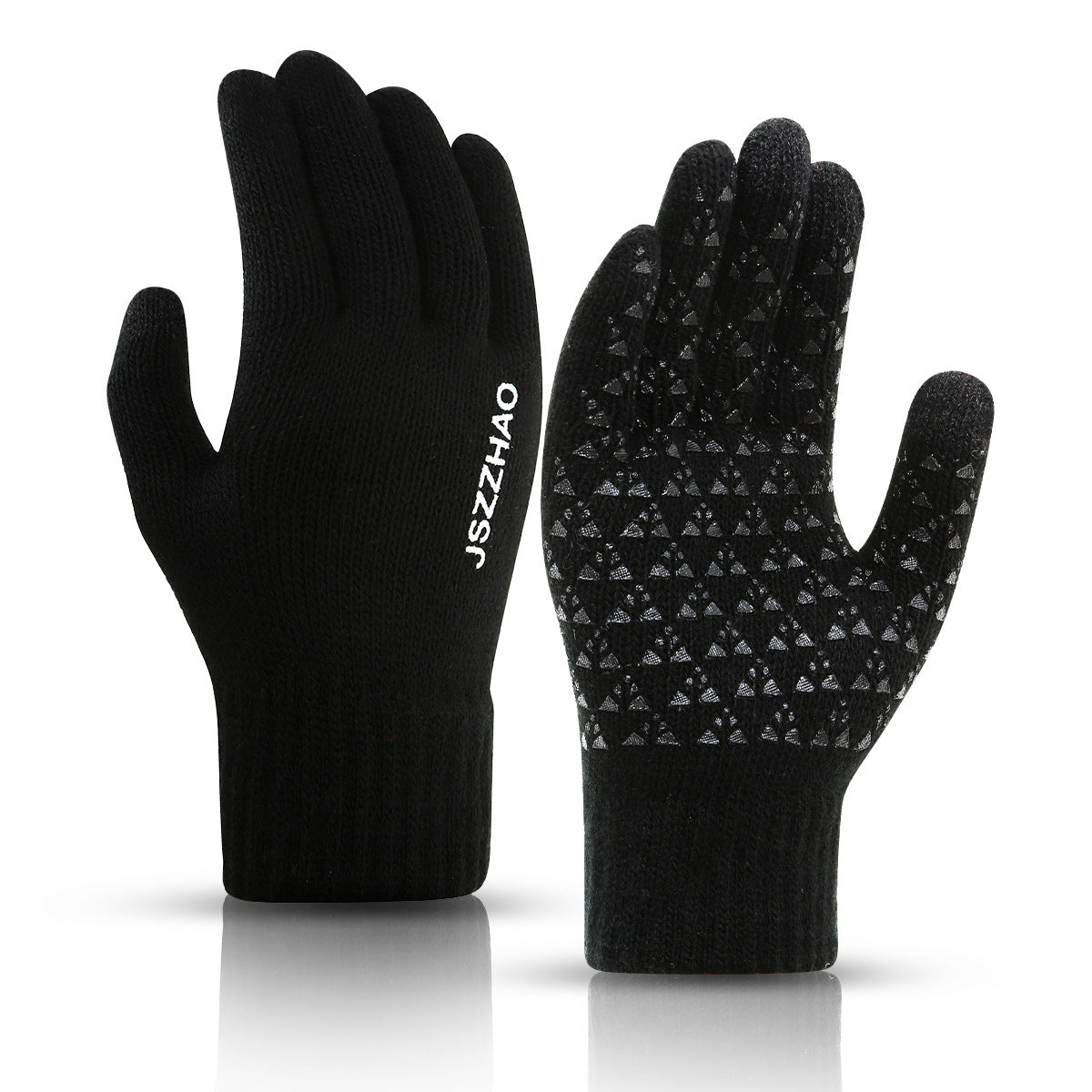Winter Thermal Knitted Touch Screen Gloves for Running Driving Hiking