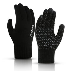 Winter Thermal Knitted Touch Screen Gloves for Running Driving Hiking