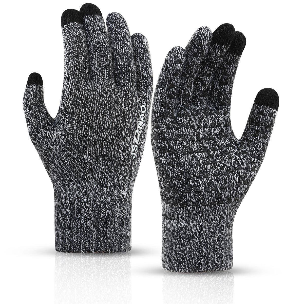 Winter Thermal Knitted Touch Screen Gloves for Running Driving Hiking