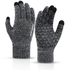 Winter Thermal Knitted Touch Screen Gloves for Running Driving Hiking