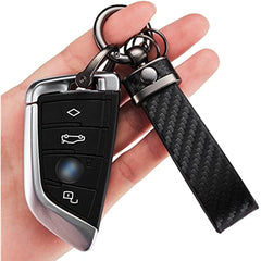 Carbon Fiber Style Microfiber Leather Key Chain for Men and Women