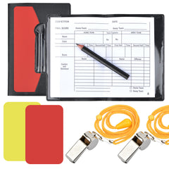 Soccer Referee Card Set with Metal Whistle and Red Yellow Cards