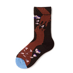 Abstract Graffiti Socks Funny Crew Socks Women's Stockings & Hosiery