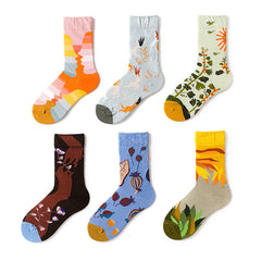 Abstract Graffiti Socks Funny Crew Socks Women's Stockings & Hosiery
