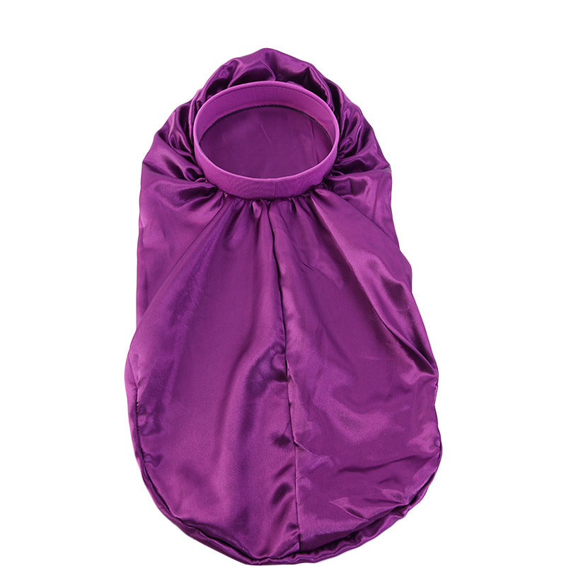 Long Hair Nightcap Soft Satin Bonnet for Beauty Salon Hat