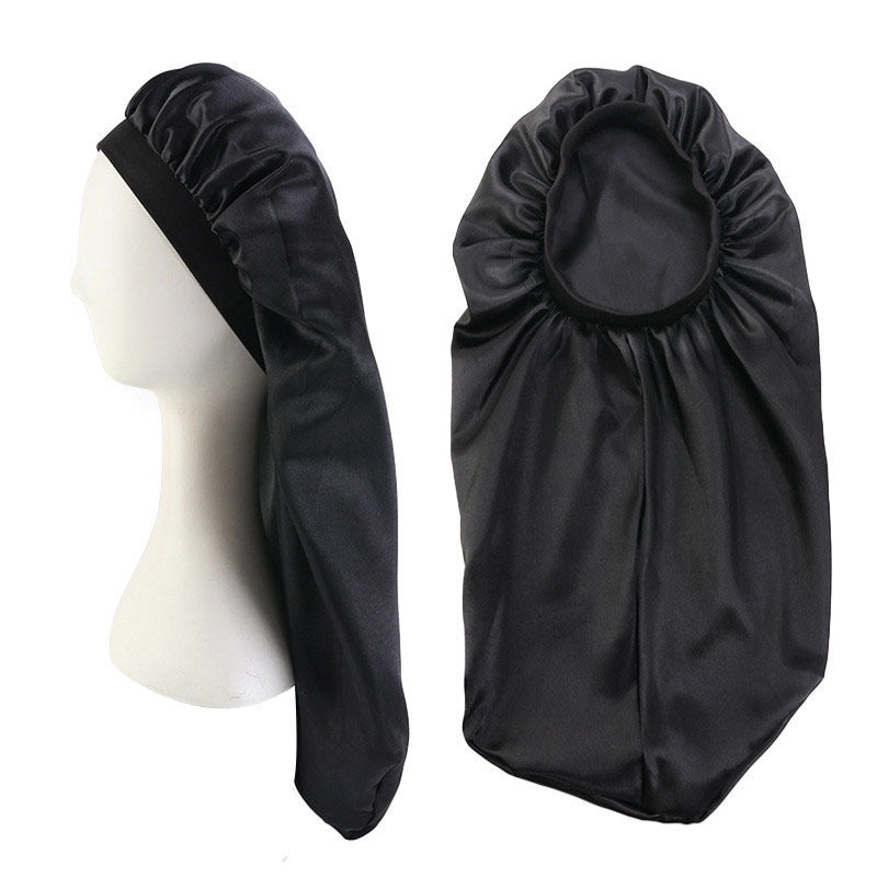 Long Hair Nightcap Soft Satin Bonnet for Beauty Salon Hat