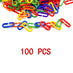 100pcs Random Bird C Clips Hooks Toys for Rat and Parrot Toys