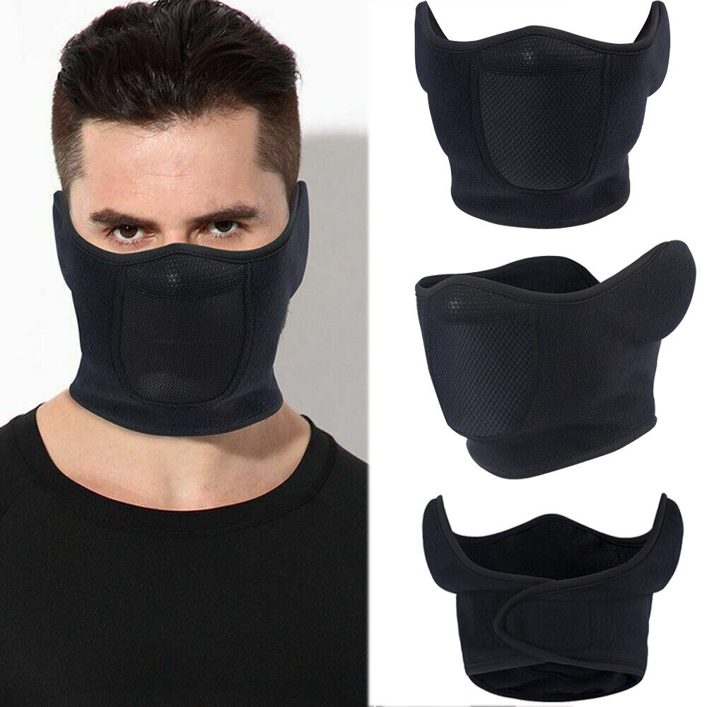 Men's Half Face Mask with Earmuffs for Winter Activities