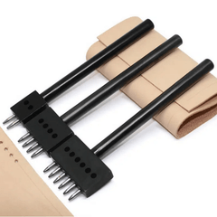 Circular Cut Hole DIY Leather Craft Punching Tool 5mm Spacing