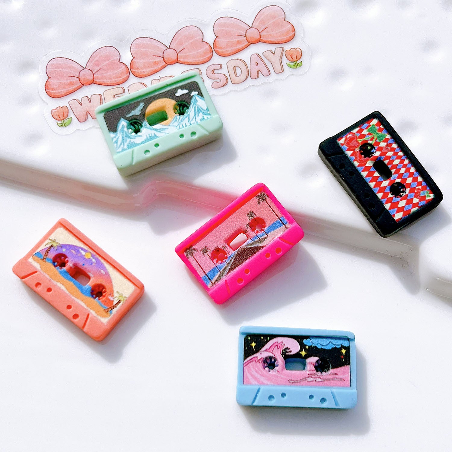 5pcs Resin Retro DIY Stickers for Hair Shoe Cup & Cream Glue