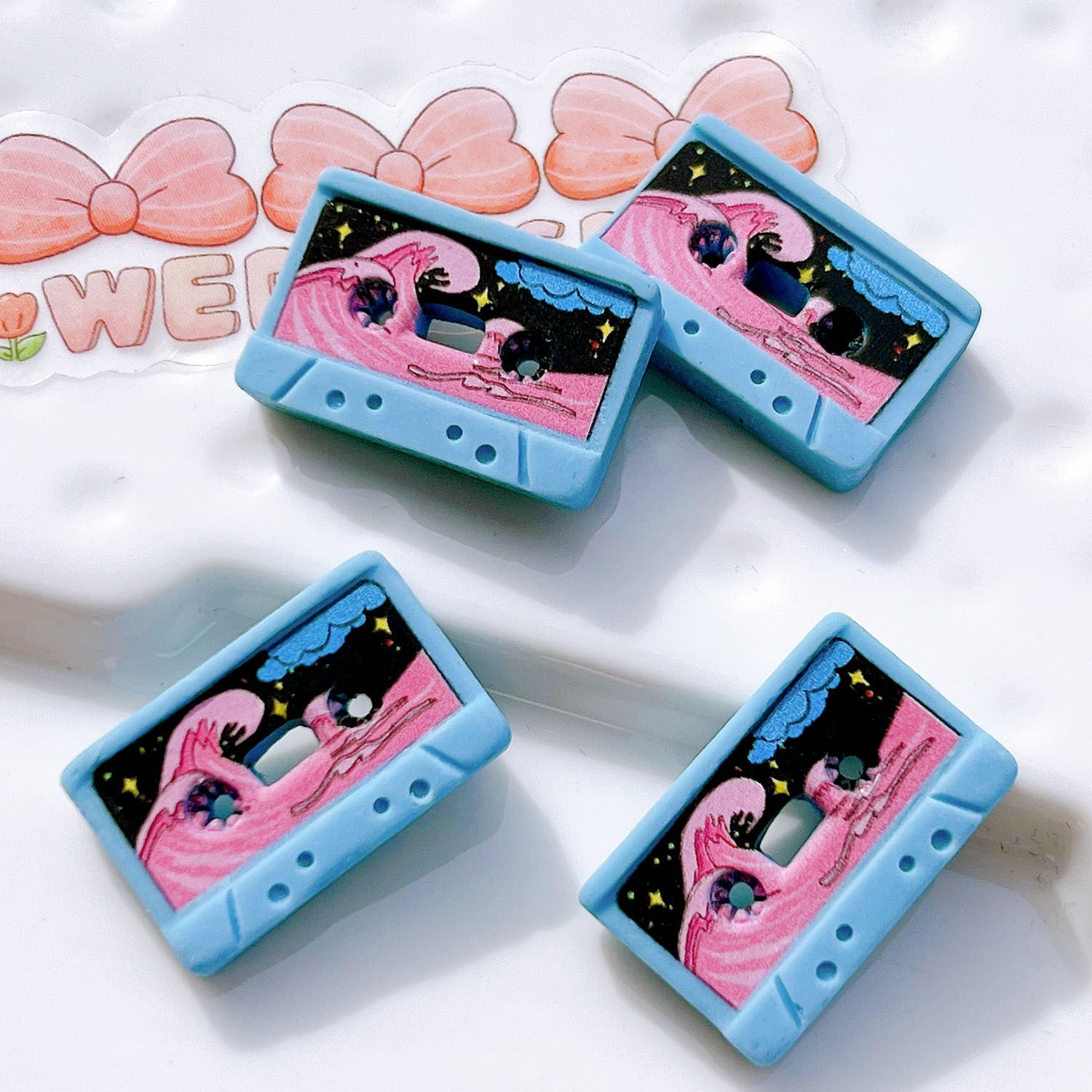 5pcs Resin Retro DIY Stickers for Hair Shoe Cup & Cream Glue
