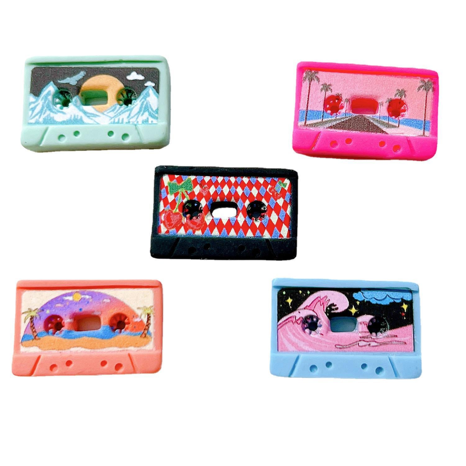 5pcs Resin Retro DIY Stickers for Hair Shoe Cup & Cream Glue