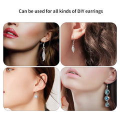 480PCS 925 Silver Ear Wires Fish Hooks Earring Kit with Earring Backs