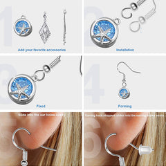 480PCS 925 Silver Ear Wires Fish Hooks Earring Kit with Earring Backs